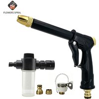 FLOWERS SPRAL High Pressure Water Gun Car Washing Garden Watering Hose Nozzle Sprinkler Foam Jug Water Faucet Car Wash Tools