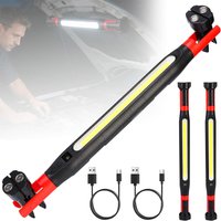1/2Pcs LED Work Light Rechargeable Magnetic Flashlight with Swivel Base 360°Hook Waterproof Lamp for Camping Emergency