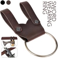 Medieval Renaissance Cosplay Sword Belt Waist Scabbard Sword Frame Larp Vintage Ring Prop Nordic New Warrior Axe Metal Rings