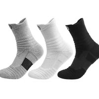 AliExpress NONE 3 Pairs Mesh Sports Terry Socks Cushioned Moisture-managing And Durable Reduces Foot For Running Hiking Cycling Baskateball