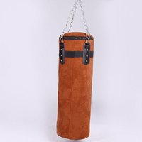 Durable cowhide kickboxing Taekwondo sandbag, unfilled boxing bag for Adult kids, MMA Thai Gym Home training, 100cm-20kg