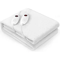 Couverture électrique 187x140cm, sous-couverture chauffante, matelas chauffant, double chauffe-lit électrique, 6 réglages de chaleur, arrêt automatique de 8 heures