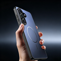 Frosted Matte For Magsafe Magnetic Case For Samsung Galaxy S26 S25 Ultra Plus Camera Protection Acrylic Plating Hard Back Cover