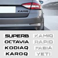 Metal Car Letter Trunk Decal Badge Badge Logo Sticker for Skoda Octavia Superb RAPID FABIA KAMIQ KAROQ KODIAQ YETI 4X4