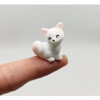 5/10 Pcs Mini Resin Fox Miniatures, Cute Animal Figurines for Micro Landscape Fairy DIY Home Craft Decoration Ornament