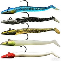 Fishing Jig Head Luminous Crazy Fish Soft 10g 19g 20g Swing Swimbait Lure T Tail Bait Long-range Sea Fishing Weight Bait Kit