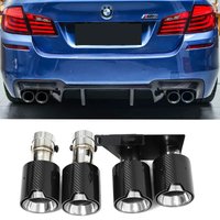 Système de silencieux en fibre de carbone pour BMW, tuyau d'échappement accessible, F10, F11, F18, 520i, 523i, 525i, 530i, trucs de mise à niveau M5, façades de pare-chocs