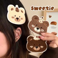 1/3 Pcs Cute Little Bear No Trace Velcro Side Broken Hair Accessories Hairband Decoration Hair Stickers