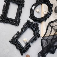 ^1Pcs new European-style Resin Material Black-edged Prop Photo Frame, DIY Wall Decoration, Suitable For Props