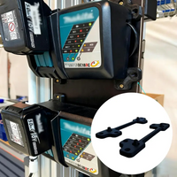 2-Piece Wall-Mount Charger Holder Secure Storage for DC18RC And DC40RA Fast Chargers Ideal for Garage And Workshop Tool Organiza