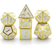 7Pcs Metal Digital Dices Set Board Table Game Interaction Toys for Number Accessories Home Decor Role Playing Toys Multicolour