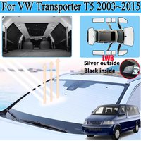 For Volkswagen VW Transporter T5 Accessories LWB 2003 2004~2015 Full Coverages Sunshade Windshield Window Shaby Visor Sun Shades