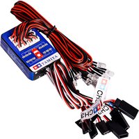 Simulation Flash Light 12 LED Lighting Kit Steering Brake for 1/10 Scale Models RC Car Yokomo Tamiya HSP HPI AXIAL RC4WD Traxxas
