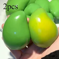 HOTHOT##* Handmade Mango Stress Ball Fidget Toy Crunchy Squeeze Ball Round Blocks Filled ASMR Anti Stress Toys for Adults