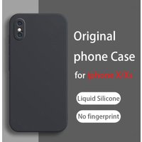 For iphone X Xs Liquid Silicone Case For iphoneX Soft Cover iphoneXs Case