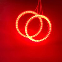 2PCS COB Angel Eyes Led Halo Rings Car Motorcycle Headlight Fog Light 60 70 80 90 100mm 110mm 120mm Red 12V Halo Circle