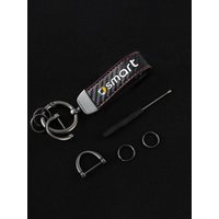 Carbon fiber Car Key Chain Hanging Pendant Keychain Ring For Smart Fortwo 451 450 453 EQ Forfour Coupe Crossblade Accessories