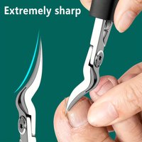Ingrown Toenail Clippers Thick Nails Professional Stainless Steel Heavy Duty Nail Cutter for Seniors Adults Sharp Curved Blade