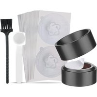 iCafilas Reusable Vertuo Capsule Supplement Kit for Vertuo Line Capsules with 100 aluminum foil seals For reusable Vertuo Pod