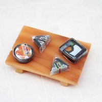2Pcs Dollhouse Sushi Bento Model Simulation Miniature Food Dolls House Accessories Kids Pretend Play Toys