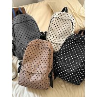 Fashionable Nylon Material Zipper Backpack Sweet College Style Youth Backpack Summer 2025 Plastic Hardware Support Water Bott...