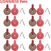 1/2/4/6/8/10 Pairs Bike Brake Pad Organic Resin MTB Mountain Cycling Bike Bicycle Disc Brake Pads Electric Scooter Replacement