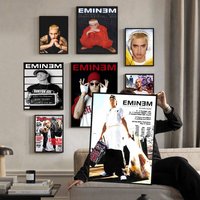 Singer E-EminemS Anime Posters Sticky Whitepaper Sticker DIY Room Bar Cafe Kawaii Room Decor