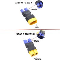 1/5 PCS Adapter EC3 to XT60 T Female / Male Connectors Plug RC Lipo Battery Control Parts DIY