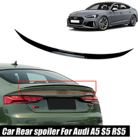 For Audi Accessories A5 S5 RS5 A3 A4 A6 Sedan S line Car Rear Wing Trunk Tail Spoiler Lip Rubber Black Soft Plastic Gloss Black