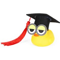 Car Duck Car Ornaments, Mini Graduation Rubber Duck with Stole Sash Sunglasses Graduate Hat, Funny Gifts Ducks Grad Gift Car