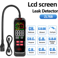 ZL76B Gas Leakage Detector Buzzer Alarm LCD Display Digital Display Combustible Gas Detector Temperature and Humidity Gas Analyz