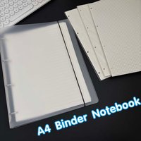 A4 Binder Notebook,45 Sheets Blank/Gird/Line/Dot Papers, Loose Leaf PP Notebook Set, Stationery Dairy Suppliers