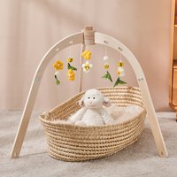 Baby Wooden Gym Frame Gym Activity Bird Tripod Gym Frame for Toddle Play Gym Mobile Hanging Sensory Toys Baby Room Decorations
