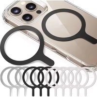 10-1pcs Q Type Self Adhesive Metal Ring Iron Sheet Stickers for Samsung Mi Huawei iPhone Magsafe Magnetic Wireless Charging Ring