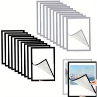 10pcs Magnetic Plastic Soft Gel Photo Frame Gold Black Silver A4 A3 A2 Multi-Purpose Folder Photo Poster Frame