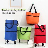 Portable Folding Shopping Cart with Wheels – Lightweight Pull Wagon for Grocery,Express Delivery & Home Use, Foldable Hand Truck