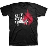 Stiff Little Fingers Graffiti T-Shirt Summer Men's and Women's Loose and Breathable T-shirt Top
