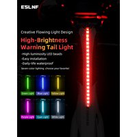 AliExpress ESLNF RGB Flowing Seat Rail Mount Bike Taillight 1200mAh Type-C Rechargeable IPX4 Waterproof for Night Riding