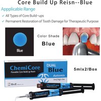 Dental Core Build Up Material Blue Dual Cure 5mlx2 Syringes Automix Abutment ChemiCore Post Cementation Dentistry Clinic Product