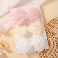 3pcs/set Newborn Baby Lace Print Headband for Girls Elastic Knit Children Turban Baby Bows Soft Kids Headwear Hair Accessories