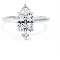3CT Marquise Cut Solitaire Moissanite Engagement Ring For Women 925 Sterling Silver 6 Prong Wedding Band With GRA Certified