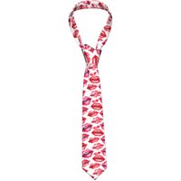 Heart lips flamingo love couple Necktie Men Women Polyester 8 cm Classic Neck Ties for Mens Accessories Cravat Party