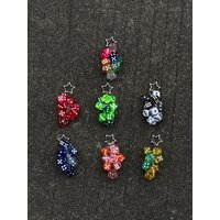 Fashionable transparent dice colorful Backpack accessories Five pointed star buckle Pants decoration