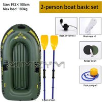 2 Person Inflatable Kayak Thickened Wear Resistant Portable Boat Raft for Fishing Leisure Floating Water Fun on Lakes and Rivers