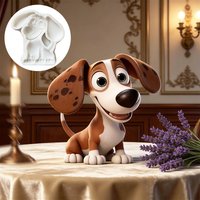 Curious Cartoon Dog Silicone Mold, reusable resin mold, clay and plaster mold, DIY decorative pendant handmade mold