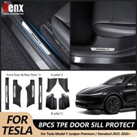 TPE Door Sill Protector For Tesla Model Y Juniper Premium / Standard 2025 2026+ Threshold Strip Anti-kick Guard Panel Waterproof