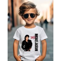 Kids Michael Jackson Rock N Roll T-Shirt Children's Fashion Crew Neck Top Summer Casual Clothes for Baby Boys/Girls image 4