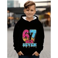 67 Meme Hoodie for Kids Funny Digital Print Autumn Sweatshirt Loose Comfortable Tops Streetwear Fashion Y2k Children's Clothing