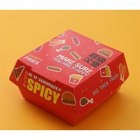 50pcs Kraft Paper Hamburger Box Bento Dessert Packaging Box Handmade Bread Packing Boxes For Party Supplies