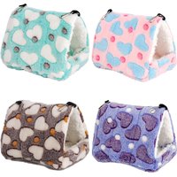Heart Plush Pet Hamster Nest for Birds House Warm Comfortable Winter Parrot Hammock Cave Cage Hut Tent Pet Bird Cage Accessories